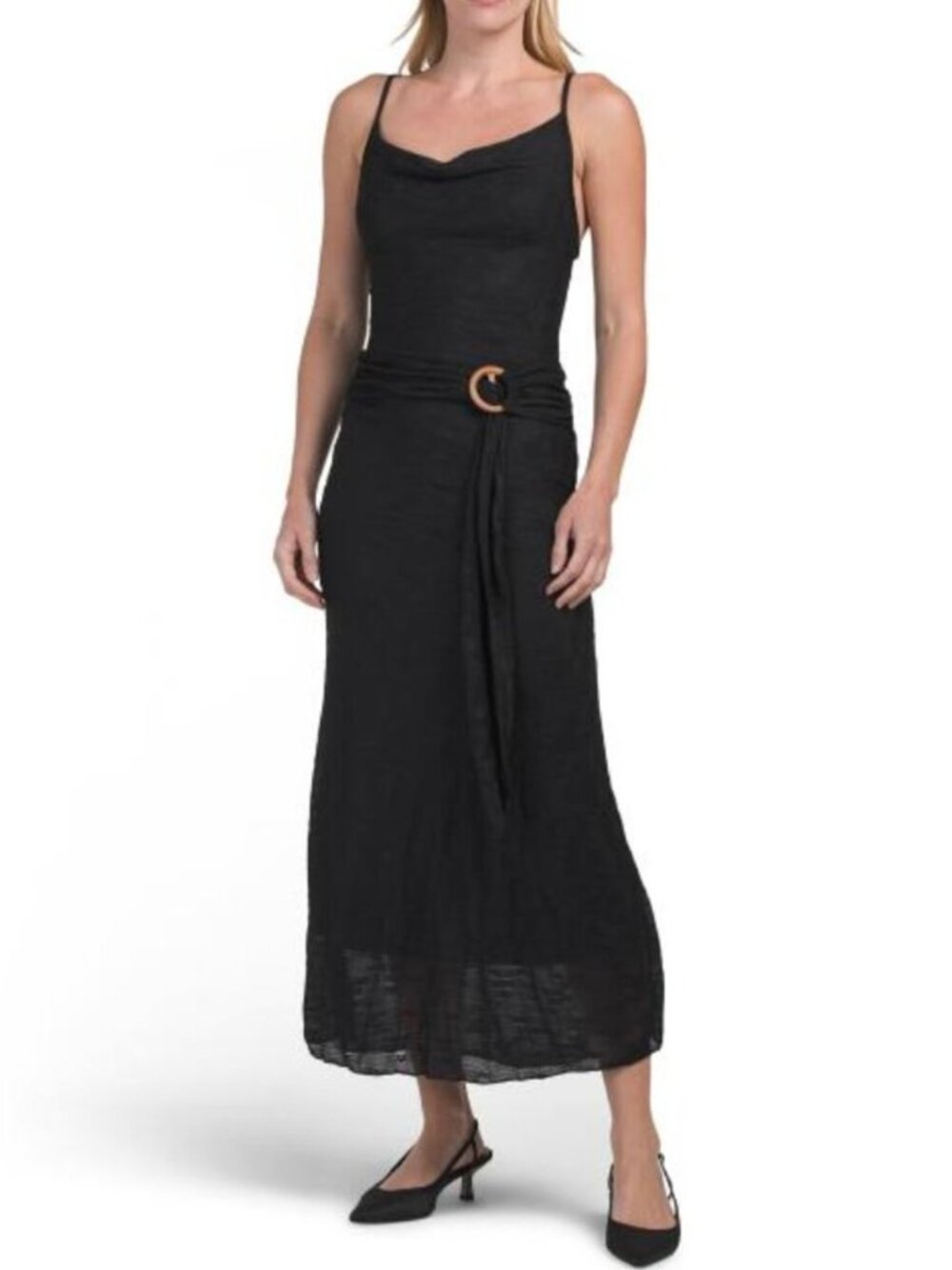 SEE YOU MONDAY Lace Belted Midi Dress